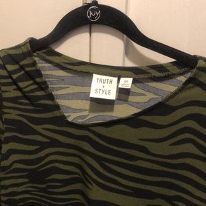 Crepe Jersey Tunic with Asymmetric Hem